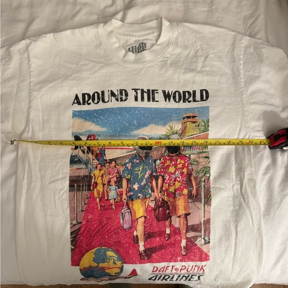 Daft Punt “Around the World Airlines” baggy tee. Size M - Picture 4 of 4